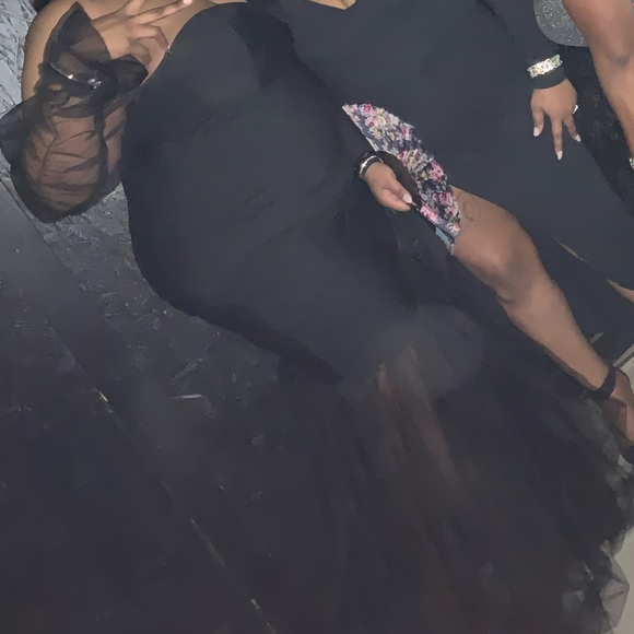 Black bandage tulle dress - Picture 2 of 6